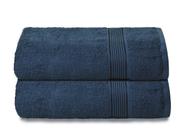 Conjunto de toalhas de banho Belizzi Home Cotton, pacote com 2 unidades, 70x140cm, azul mineral