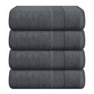 Conjunto de toalhas de banho Belizzi Home, pacote com 4, 70 x 140 cm, 100% algodão, cinza