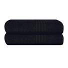 Conjunto de toalhas de banho BOUTIQUO 100% algodão 70x140cm preto, pacote com 2