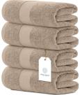 Conjunto de toalhas de banho branco, clássico, luxo, 700 g/m2, pacote com 4 unidades