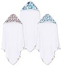 Conjunto de toalhas de banho com capuz para bebês CORAL DOCK Coral Fleece, pacote com 3