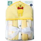 Conjunto de toalhas de banho com capuz para bebês Cudlie Winnie The Pooh 6 unidades Conjunto de toalhas de banho com capuz para bebês Cudlie Winnie The Pooh 6 unidades