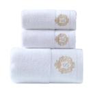 Conjunto De Toalhas De Banho De Algodão Com 3 Peças: 2 Toalhas De Mão E Rosto 35x75cm E 1 Toalha De