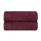 Conjunto de toalhas de banho GLAMBURG 100% algodão 70x140cm Borgonha, pacote com 2