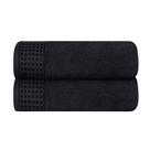 Conjunto de toalhas de banho GLAMBURG 100% algodão 70x140cm, pacote com 2 unidades, preto