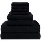 Conjunto de toalhas de banho HOMEXCEL Microfiber Bathroom 8 peças pretas