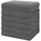 Conjunto de toalhas de banho HOMEXCEL Microfiber Ultra Soft, pacote com 6 unidades, cinza