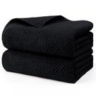 Conjunto de toalhas de banho HOMEXCEL, pacote com 2, 89x178 cm, preto, macio