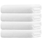 Conjunto de toalhas de banho HOMEXCEL, pacote de 4 microfibras, 76x152cm, branco