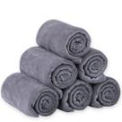 Conjunto de toalhas de banho JML Microfiber 27x55cm Extra Absorvente Cinza 6 unidades