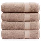 Conjunto de toalhas de banho LANE LINEN 100% algodão 4 peças taupe 70x140cm