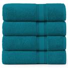 Conjunto de toalhas de banho LANE LINEN Luxury 100% algodão, pacote com 4 unidades Sea Port