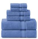 Conjunto de Toalhas de Banho LANE LINEN Luxury - 6 Peças 100% Algodão Cerúleo