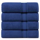 Conjunto de toalhas de banho LANE LINEN, toalhas de banho extra grandes, pacote com 4 unidades, azul marinho