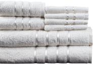 Conjunto de toalhas de banho Lavish Home 100% algodão de pelúcia 650 g/m2 - branco