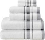 Conjunto de toalhas de banho Le fil blanc branco 100% algodão 6 peças