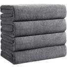 Conjunto de toalhas de banho Lunoku, pacote com 4, 89x178 cm, microfibra macia
