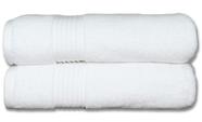 Conjunto de toalhas de banho Milara Turkish Super-Plush, 2 peças de algodão branco