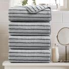 Conjunto de toalhas de banho Oliven Cabana Stripe Grey 4 peças