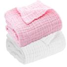 Conjunto de toalhas de banho para bebês Aablexema, pacote com 2, 6 camadas, 109 x 109 cm Conjunto de toalhas de banho para bebês Aablexema, pacote com 2, 6 camadas, 109 x 109 cm