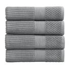 Conjunto de toalhas de banho Springtree Home Krista 100% algodão x4 Ultimate Grey