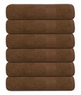 Conjunto de toalhas de banho TEXCRAFT Cotton Terry Quick Dry 24x48cm, pacote com 6