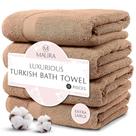 Conjunto de toalhas de banho turco Maura Exquisite Ultra-Soft Brown 30x56