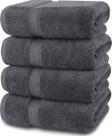 Conjunto de toalhas de banho Utopia Towels, pacote com 4, 100% algodão, 600 g/m2 (cinza)