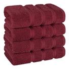 Conjunto de toalhas de mão American Soft Linen 100% algodão vermelho turco