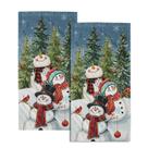 Conjunto de toalhas de mão Imiss Snowman, 2 peças, inverno, Natal, 36x72cm, poliéster