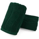 Conjunto de toalhas de mão Jacquotha Forest Green 100% algodão x2