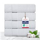 Conjunto de toalhas de mão TEXTILOM 100% algodão turco, 4 peças, branco