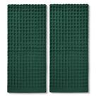 Conjunto de toalhas de mão Waffle Jacquotha Hunter-Green Cotton x2 Conjunto de toalhas de mão Waffle Jacquotha Hunter-Green Cotton x2