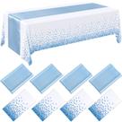 Conjunto de toalhas de mesa Breling, pacote com 8 unidades, Winter Baby, azul e branco