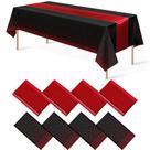 Conjunto de toalhas de mesa e corredores de mesa MASHAN preto e vermelho