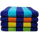 Conjunto de toalhas de praia/piscina, marcas pretas e brancas, 100% algodão, veludo
