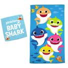 Conjunto de toalhas Franco Baby Shark para banheira/piscina/praia 100% algodão