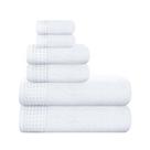 Conjunto de toalhas GLAMBURG 100% algodão ultramacio, pacote com 6 unidades, branco