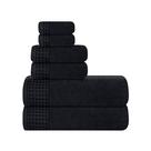 Conjunto de toalhas GLAMBURG 100% algodão ultramacio, pacote com 6 unidades, preto Conjunto de toalhas GLAMBURG 100% algodão ultramacio, pacote com 6 unidades, preto
