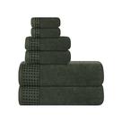Conjunto de toalhas GLAMBURG 100% algodão ultramacio, pacote com 6 unidades, verde oliva