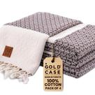 Conjunto de toalhas Gold Case Helen 170x97cm 100% algodão Quick Dry