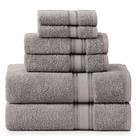 Conjunto de toalhas LANE LINEN Luxury, 6 peças, 100% algodão, cinza espacial