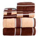 Conjunto de toalhas Lavish Home 6 peças 100% algodão 525 g/m2 (bege)