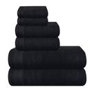 Conjunto de toalhas MALLONI HOME Ultra Soft, pacote com 6, algodão preto