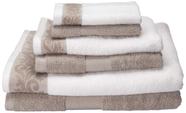 Conjunto de toalhas Modern Threads 600 GSM, 6 peças, cinza, 100% algodão