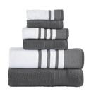 Conjunto de toalhas Modern Threads Reinhart Coal 6 peças brancas