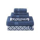 Conjunto de toalhas Modern Threads Trefoil Filigree 6 peças 100% algodão