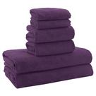 Conjunto de toalhas MOONQUEEN Ultra Soft Microfiber Coral Velvet, 6 unidades