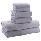 Conjunto de toalhas MOONQUEEN Ultra Soft Quick Dry 6 unidades - cinza Conjunto de toalhas MOONQUEEN Ultra Soft Quick Dry 6 unidades - cinza