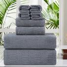 Conjunto de toalhas Oliven, 8 peças, toalha de banho cinza de grandes dimensões 600GSM